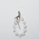 《予約商品》HASHIBAMI【Ha-2602-215 ハート型大天然石 ハンドストラップ】クォーツァイト