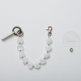 《予約商品》HASHIBAMI【Ha-2602-215 ハート型大天然石 ハンドストラップ】クォーツァイト