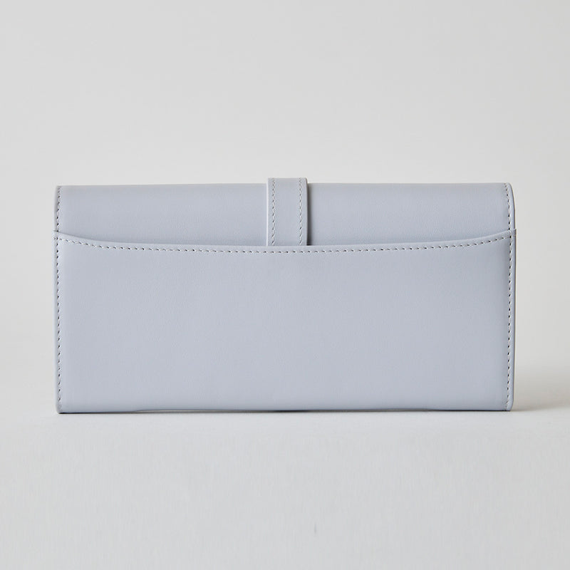 《予約商品》HASHIBAMI【Ha-2509-605 フラワーバックル ロングウォレット】サルビアブルー