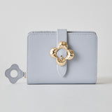 HASHIBAMI【Ha-2407-500 フラワーバックル 二つ折りウォレット】サルビアブルー