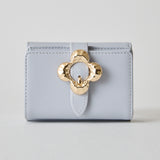 HASHIBAMI【Ha-2502-202 フラワーバックルミニウォレット】サルビアブルー