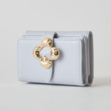 HASHIBAMI【Ha-2502-202 フラワーバックルミニウォレット】サルビアブルー