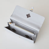 《予約商品》HASHIBAMI【Ha-2509-605 フラワーバックル ロングウォレット】サルビアブルー