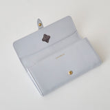 《予約商品》HASHIBAMI【Ha-2509-605 フラワーバックル ロングウォレット】サルビアブルー