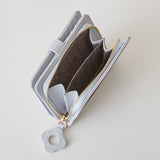 HASHIBAMI【Ha-2407-500 フラワーバックル 二つ折りウォレット】サルビアブルー