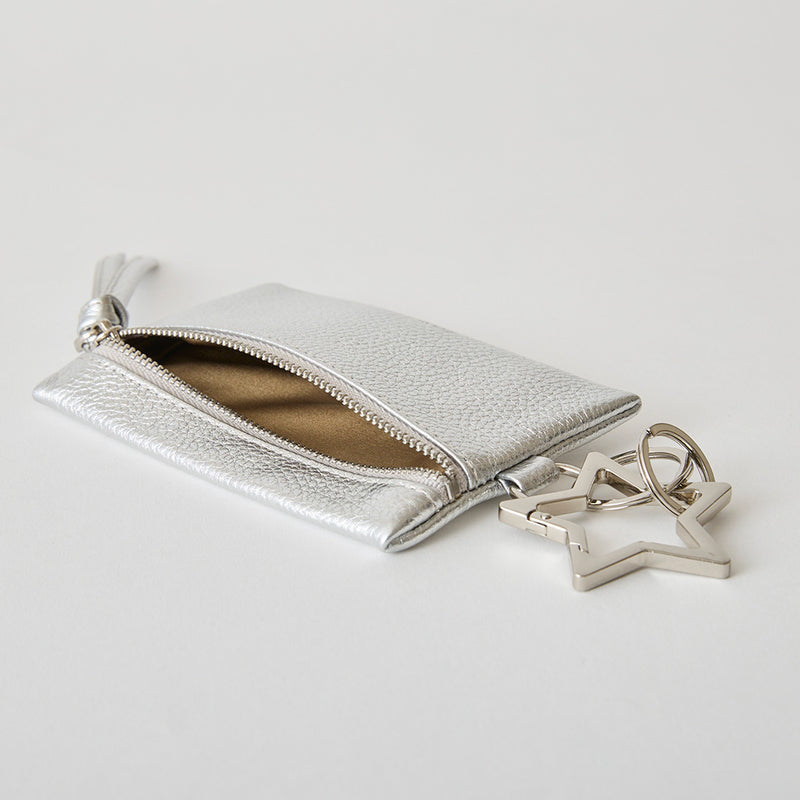 HASHIBAMI 【Ha-2504-116 カラビナキーリング ジップポーチ】シルバー