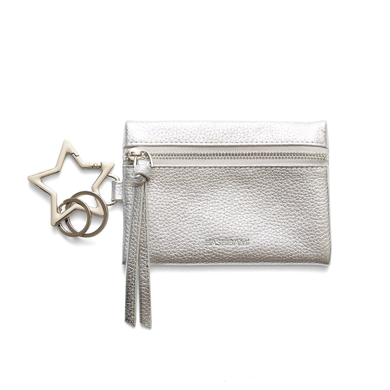 HASHIBAMI 【Ha-2504-116 カラビナキーリング ジップポーチ】シルバー