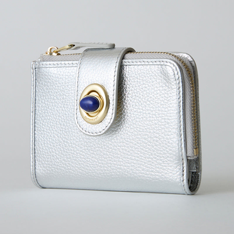 HASHIBAMI【Ha-2511-103 天然石二つ折りウォレット】シルバー