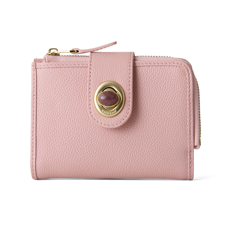 HASHIBAMI【Ha-2511-103 天然石二つ折りウォレット】ストロベリー