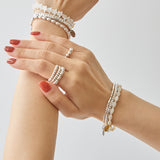 HASHIBAMI 【HB2102218 HASHIBAMI 天然石 シルバー ブレスレット ※ドーナツ(大)】 シルバー