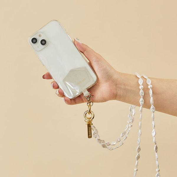 HASHIBAMI【Ha-2303-034 プラネット モバイルストラップ】パール×マザーオブパール