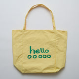 murir【MUR25003 hello ナイロンロゴトート】イエロー