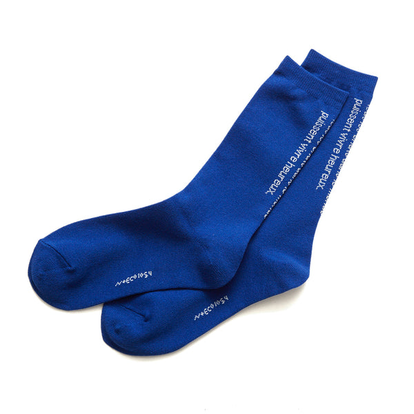 N+Ecology(ネコロジー)【NE-0022009 猫メッセージ靴下<25-27cm>】ブルー