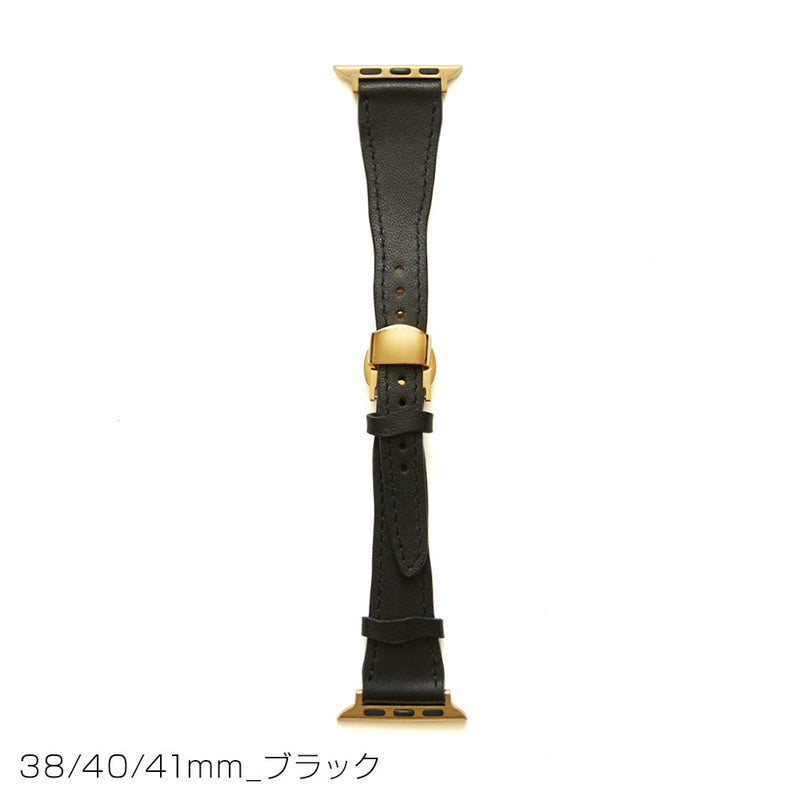 HASHIBAMI 【Ha-2202-716 ウネウネ アップルウォッチバンド (38/40/41mm)】ブラック