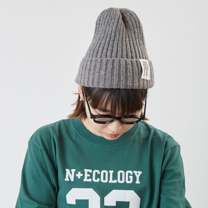 N+Ecology【NE-0022026 猫ニットキャップ】グレー