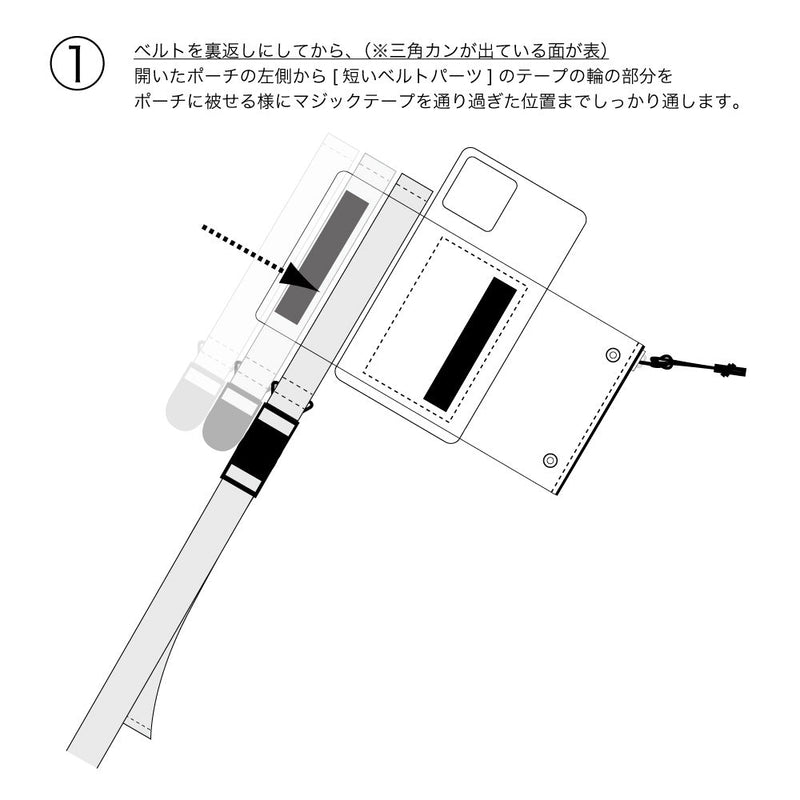 SHAKECASE 【SC-08-090 シェイクポーチケース 専用ストラップ (柄)】キカガク(A) ※ブラック系