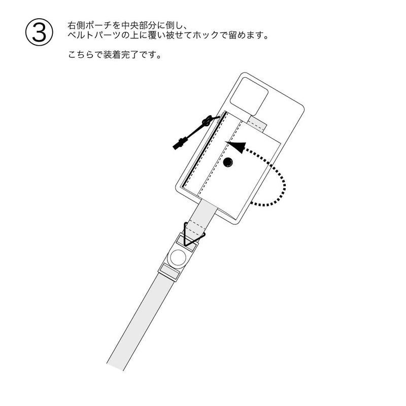 SHAKECASE 【SC-08-090 シェイクポーチケース 専用ストラップ (柄)】キカガク(A) ※ブラック系