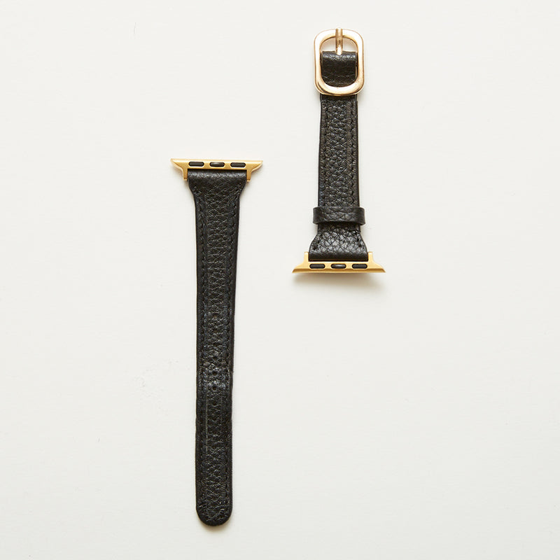 HASHIBAMI【Ha-2209-044 ラウンド アップルウォッチバンド (38/40/41mm)】ブラック